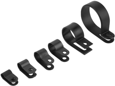 Allecto - Kabelklemmen - Kabelmanagement - 200 Stuks - Zwart - P Clips - Voor het bevestigen van kabels en leidingen - Geschikt voor diverse toepas...