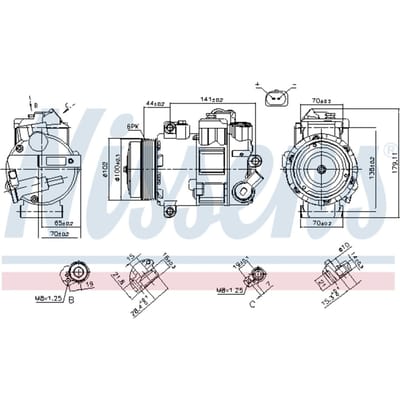 Compressor, airconditioner NISSENS 890412