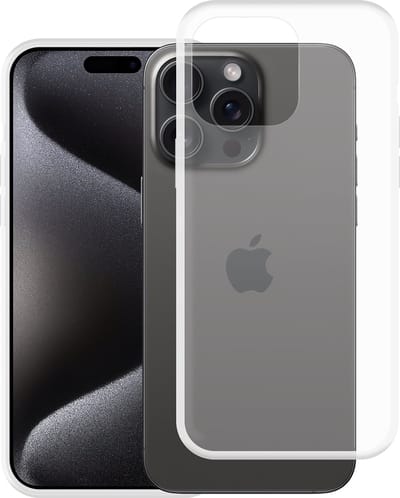Cazy hoesje geschikt voor iPhone 15 Pro Max Hoesje Siliconen - Flexibele Case - Transparant