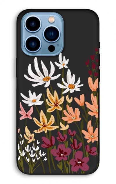Case Company® - Hoesje geschikt voor iPhone 13 Pro Max hoesje - Painted wildflowers - Biologisch Afbreekbaar Telefoonhoesje - Bescherming alle Kanten en Schermrand