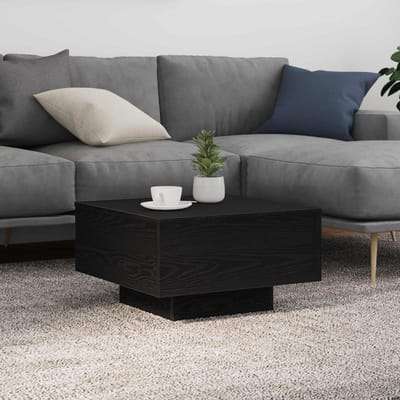 vidaXL - Zwart - eiken - 55 - x - 55 - x - 31 - cm - Bewerkt - hout