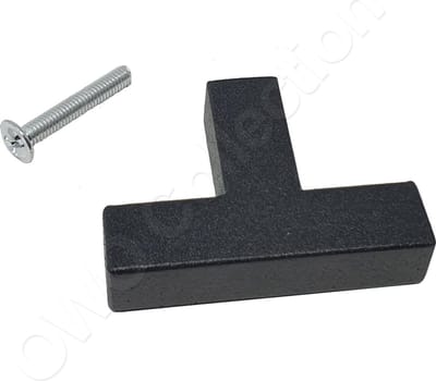 Design T handgreep deurgreep greep voor kast - lade - laatje - deur - handgrepen - grepen - keukenkastje - RVS - 4,9cm | zwart