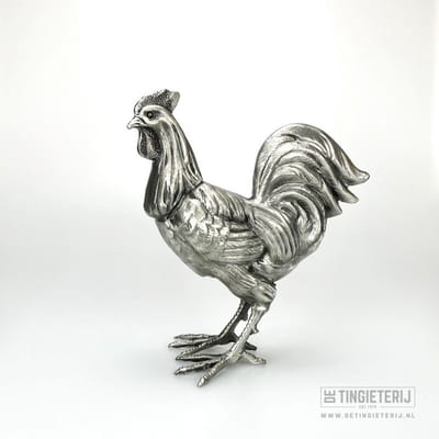 Haan groot - Unieke miniatuur dieren - Boerderijdieren - Handgemaakt en gedetailleerd - Miniatuur haan - Geschenk pluimvee