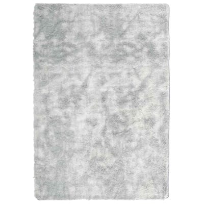 vidaXL - Hoogpolig - vloerkleed - NAVARRA - 200x290 - cm - polyester - zilvergrijs
