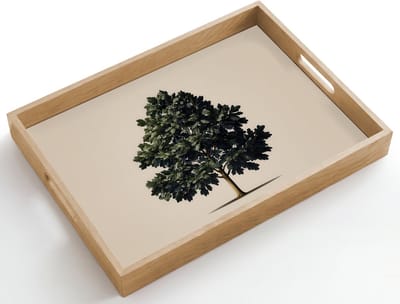 Dienblad hout 50x35 cm - Schootdienblad - Eikenboom - Schaduw - Egaal - Borrelplank rechthoek - Plateau dienbladen