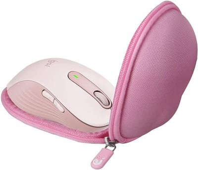 Draagbare Hard EVA Reistas voor Draadloze Muis - Bescherming, Lichtgewicht en Stijlvol (Roze)
