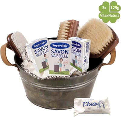 Superclair Bicarbonaat Afwaszeep 3x 125g + GRATIS Elsa Toiletzeep 100g