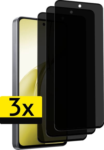 Screenprotector - Geschikt voor OnePlus Nord CE4 - 3 Stuks - Privacy Filter - Beschermglas - Gehard Glas - Tempered Glass - Screen Protector