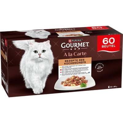 60 x 85 g Gourmet à La Carte Kattenvoer