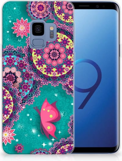 Back Cover voor Samsung Galaxy S9 Hoesje maken Cirkels en Vlinders