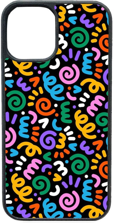 Telefoonhoesje - GEKLEURDE CONFETTI - Iphone 12/12 Pro