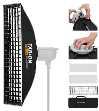 Opvouwbare Softbox 30 x 120 cm - Quick Release Fotografie Stripbox voor Studio en Video