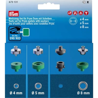 Prym Tool set voor Prym oogjes met schijfjes, 4, 5 en 8 mm