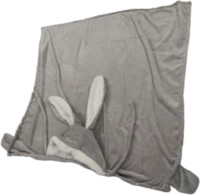 Deken met Capuchon - Draagbare Poncho - Gezellig Ontspannen - Konijnenoor Ontwerp - Oversized Fit - Pluche