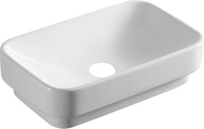 GO by Van Marcke Amon semiopbouwwastafel 49x30x13.5cm rechthoek porselein wit