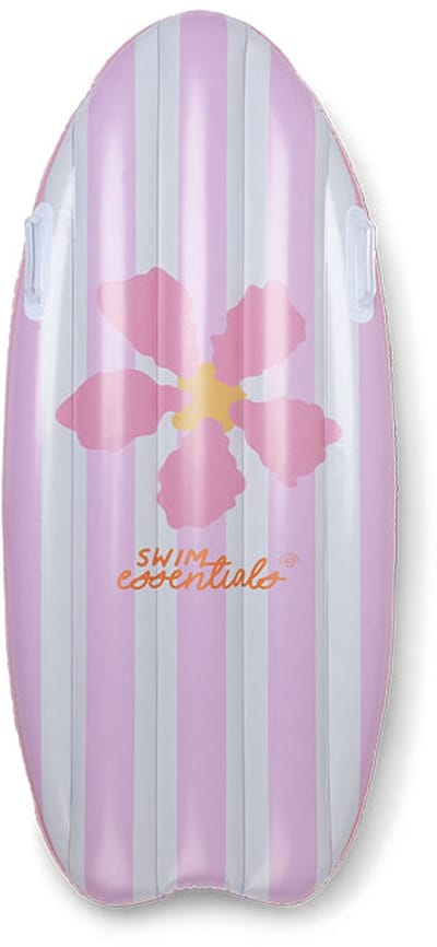 Swim Essentials Surfboard opblaasbaar Pink Flower 120cm Opblaasbaar speelgoed