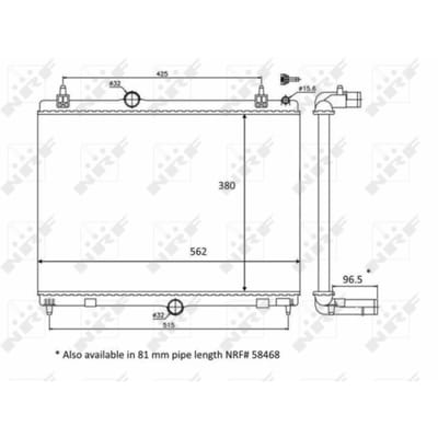 Radiator, motorkoeling NRF 58399
