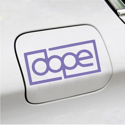 Bumpersticker - Dope - 6,8 X 14,8 - Paars
