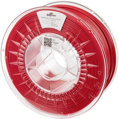 Spectrum Filaments 80059 PET-G Premium Filament PETG Chemisch bestendig, Slagvast 1.75 mm 1000 g Bloody Red, Bloedrood, Rood InnoPET 1 stuk(s)