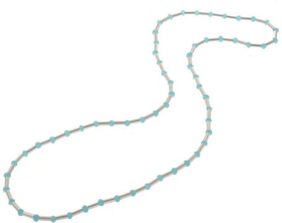 Behave - Lange ketting met facet geslepen glaskralen - 85 cm