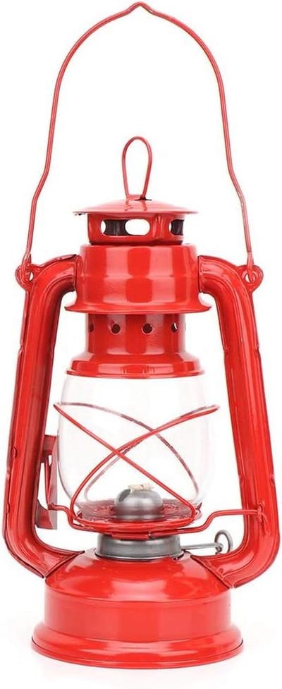 Retro Kerosine Lamp - Rode Olielamp van Glas voor Huisdecoratie, Feest en Café Versiering