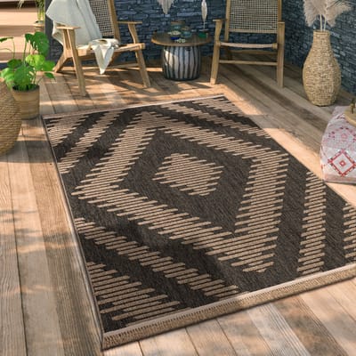 Paco Home Buiten Vloerkleed Voor Balkon Terras Keuken Tapijt Boho Bloemen Geometrisch 120x160 cm