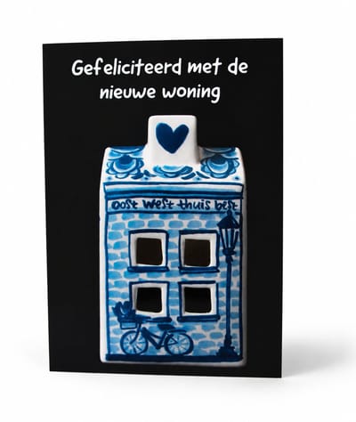 Verhuiskaart Nieuwe woning – Delfts blauw huisje | Kleintje Fotografie