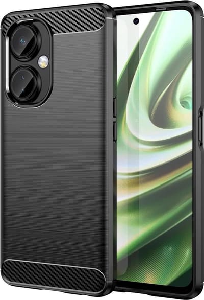 Hoesje geschikt voor OnePlus Nord CE 3 Lite - Techsuit Carbon Silicone Back Cover - Zwart