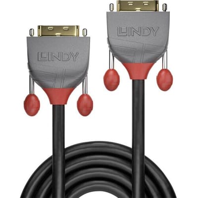 LINDY 36227 DVI-kabel DVI Aansluitkabel DVI-D 24+1-polige stekker, DVI-D 24+1-polige stekker 15.00 m Zwart