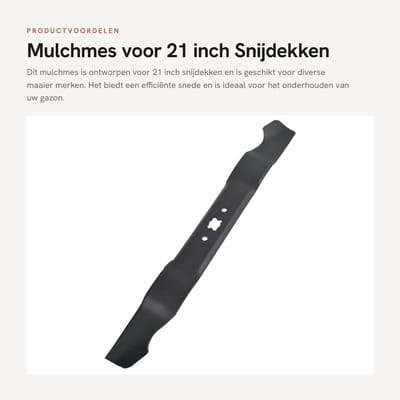 Dailygoods- Mulchmes 21" snijdek - Vervangt 942-0641/742-0641 - Compatibel met MTD/Cub Cadet/Troy-Bilt - Geschikt voor achterloop- en zelfrijdende maaiers - Voor diverse modellen zoals CC469, CC989, PR521 - Hoogwaardige kwaliteit - Maaimes