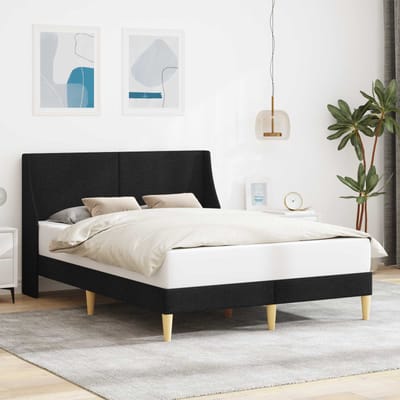 vidaXL - Bedframe - Effen - met - hoofdeinde - verbindingplaat