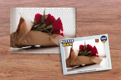 Puzzel Rozen voor valentijn - Legpuzzel - Puzzel 500 stukjes