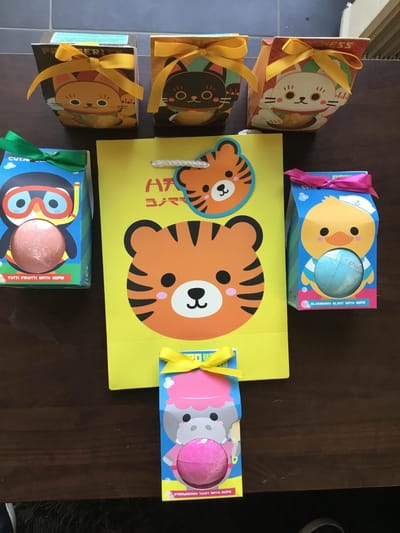 Badballen 2 stuks voor kinderen - leuk individueel verpakt + geschenkzak
