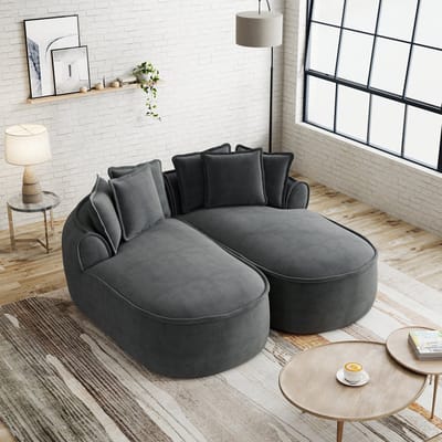 MODFU Modulbank - Frameloos En Omvormbaar - Scandinavisch - Voor Woonkamer - Chenille - Grijs