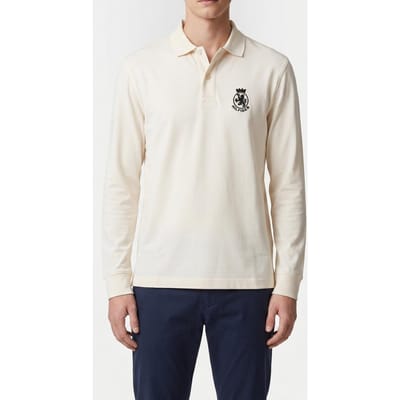 Tommy Hilfiger Ls Gifting Interlock Polo Ivory Petal Taglia: XS | Maglie a manica lunga Outlet | Uomo | Bianco