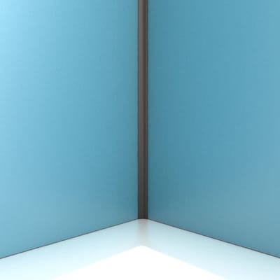 Aurlane Hoekprofiel 210x0,3cm Mat Zwart