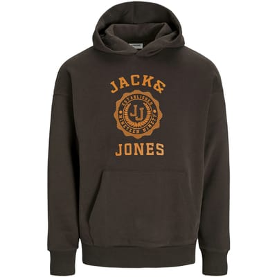 Jack & Jones - Heren Hoodies Victo Sweat Hood - Bruin - Maat S