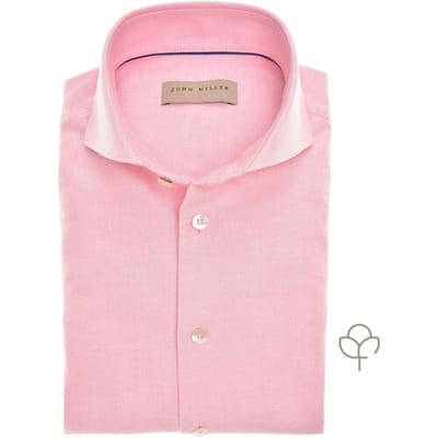 John Miller Overhemd Slim Uni Color Oxford Cutaway Collar Roze / male