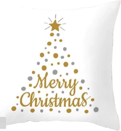 Kussen Hoes Kerstmis Kerstboom Goud Merry Christmas