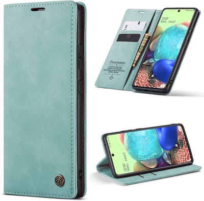 Casemania Hoesje Geschikt voor Google Pixel 10 - Aqua Blue - Dunne Portemonnee Bookcase met Pasjeshouder en Ingebouwde Standaard Functie - Slim Wallet Case