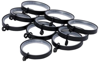 Intensions ring plat inclusief inlage en clip - ø 28 mm - zwart mat - 10 stuks