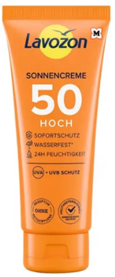 Zonnecrème SPF 50 Hoog - Lavozon | 100 ml - Factor 50 | Waterbestendig - Formule met vitamine E