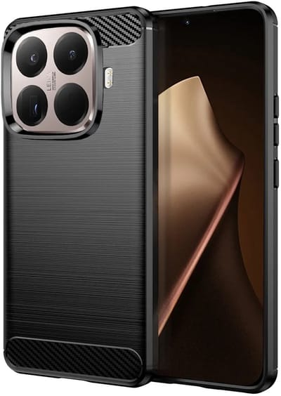 Hoesje geschikt voor Xiaomi 15T Pro - Techsuit Carbon Silicone Back Cover - Zwart