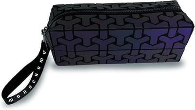 Zwart Geometrisch Etui met Reflecterend Effect