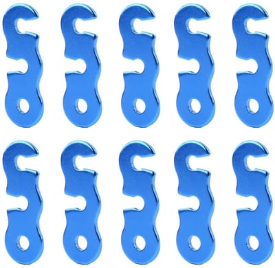 Dailygoody - Aluminium Tent Guyline Runner Spanner - Perfect voor Kamperen - Duurzaam en Lichtgewicht - Trompet Blauw - Touw Accessoires - Ideaal voor.