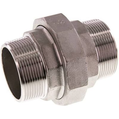 Rechte Aansluiting  R2'' RVS met Vlakke Afdichting PTFE 16bar