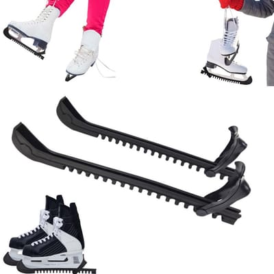 1 stuk - Schaatsbeschermer - Universeel - zwart - Schaatsbeschermers - Schaatshoes - Geschikt voor ijshockey of kunstschaatsen - Verstelbaar voor volwassenen en kinderen