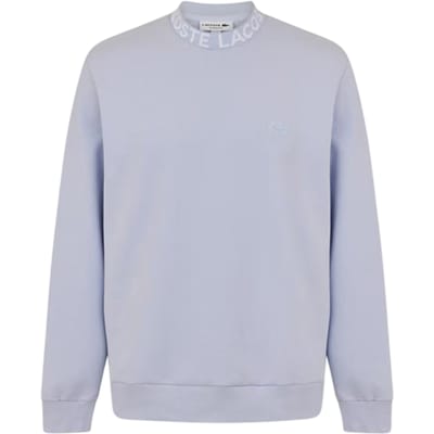 Lacoste Heren Sweatshirt met Opschrift Crew Hals (Lichtblauw)
