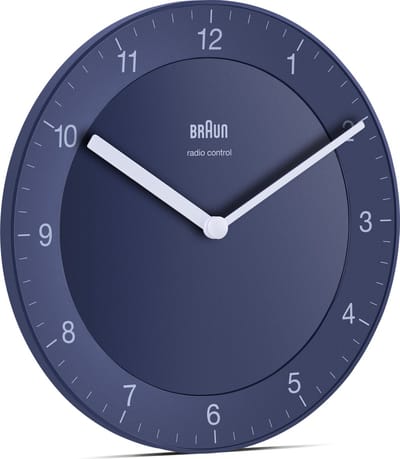 Braun BC06BL-DCF - Wandklok - Radiogestuurde tijdsaanduiding - Analoog - Blauw