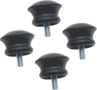 Eindstukken voor Gordijnroeden 5/8 Inch - Zwarte Paddestoel Vorm - 4 Stuks